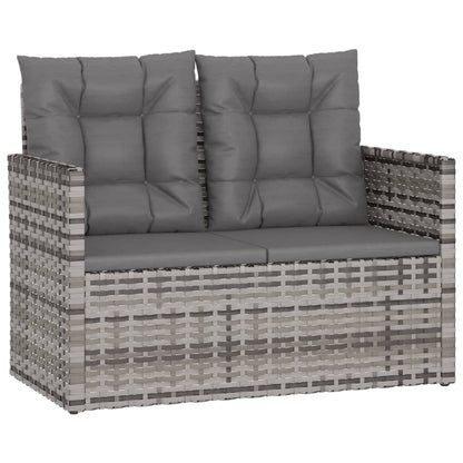 Udendørs Loungesæt 4 Dele Med Hynder Polyrattan - Billede 4