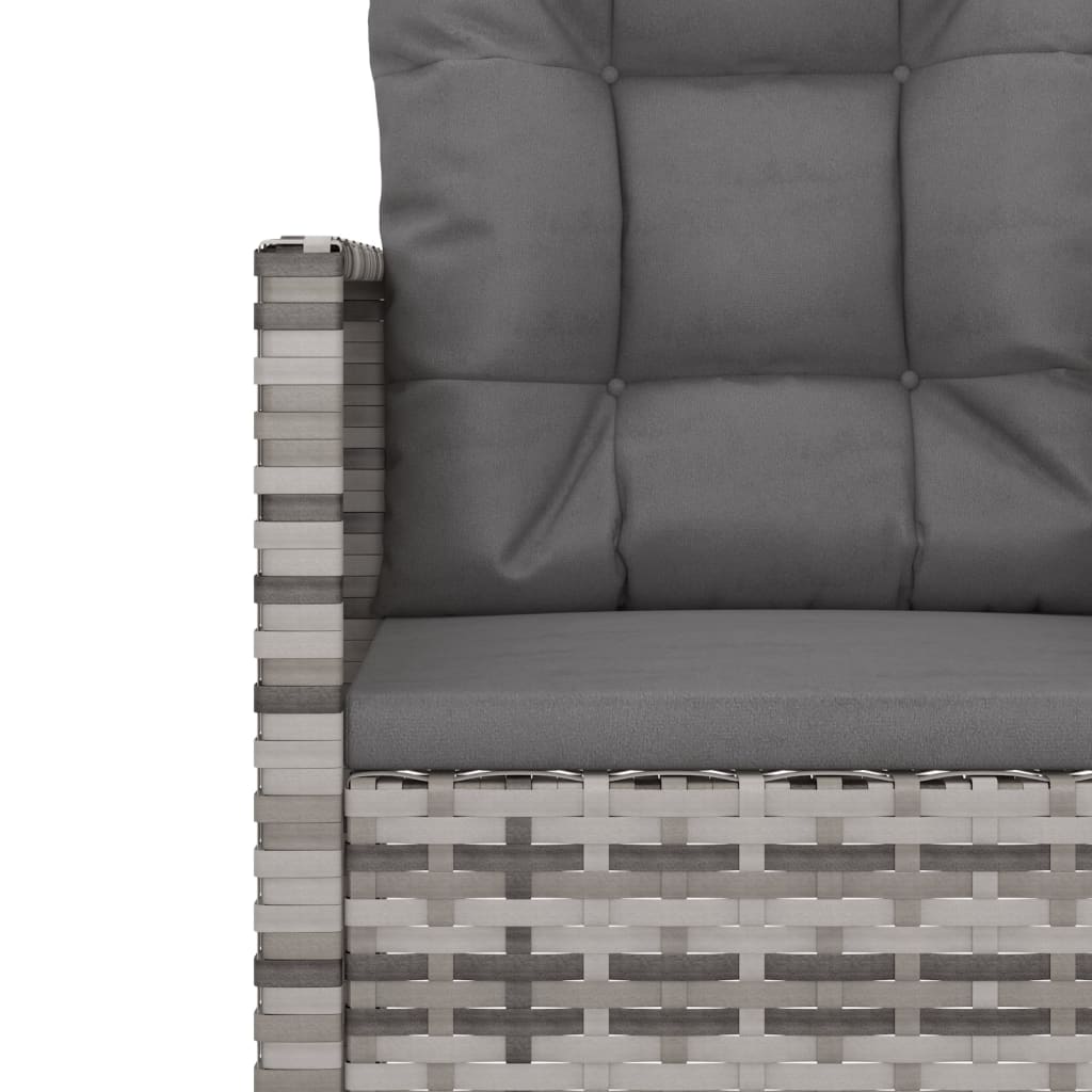 Udendørs Loungesæt 4 Dele Med Hynder Polyrattan - Billede 6