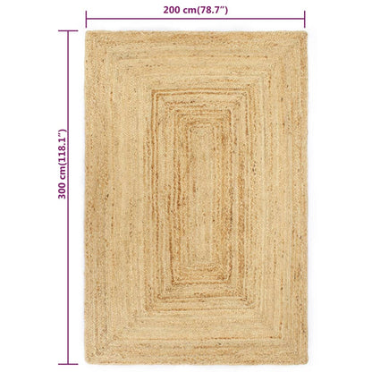 Håndlavet Gulvtæppe 200x300 Cm Jute - Billede 5