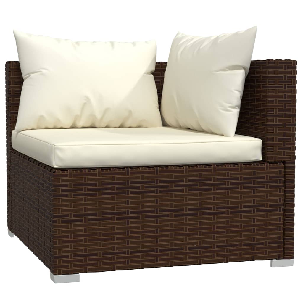 Haveloungesæt 4 Dele Med Hynder Polyrattan - Billede 3