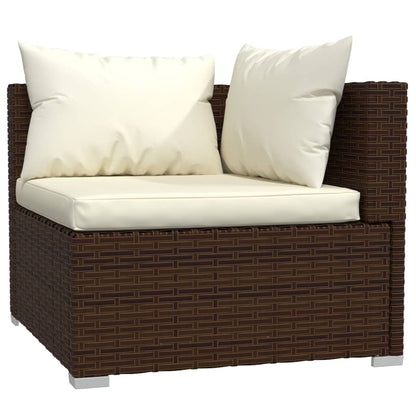 Haveloungesæt 4 Dele Med Hynder Polyrattan - Billede 3