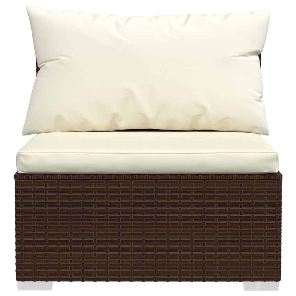 Haveloungesæt 4 Dele Med Hynder Polyrattan - Billede 6