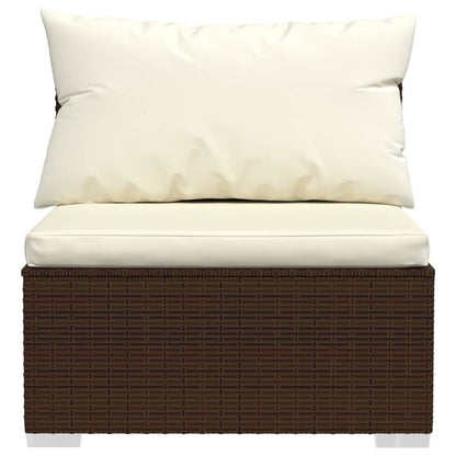 Haveloungesæt 4 Dele Med Hynder Polyrattan - Billede 6