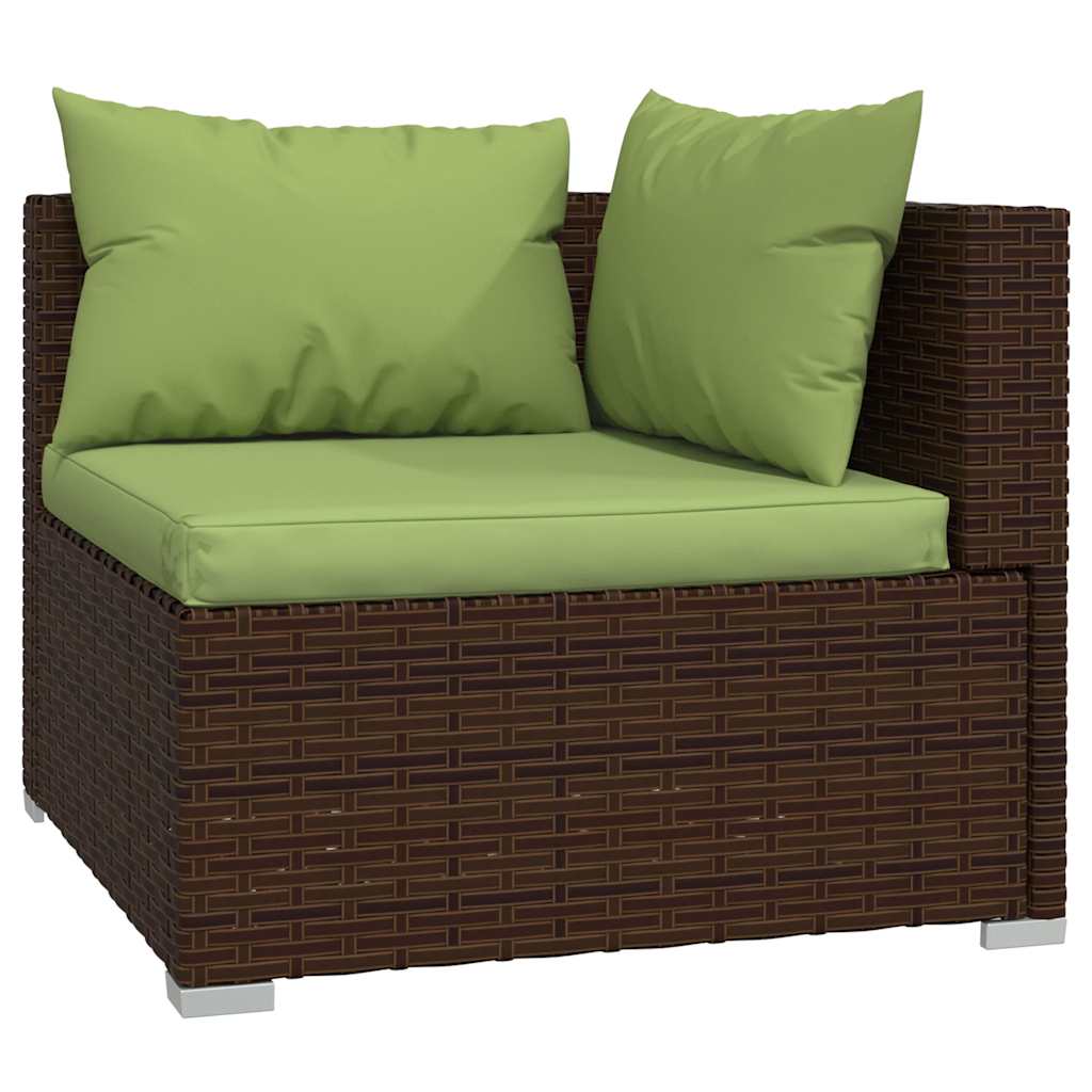 Haveloungesæt 4 Dele Med Hynder Polyrattan - Billede 3
