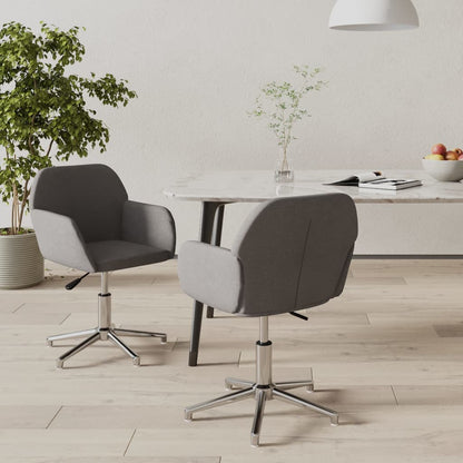 Drejelige Spisebordsstole 2 Stk. Stof Farvet