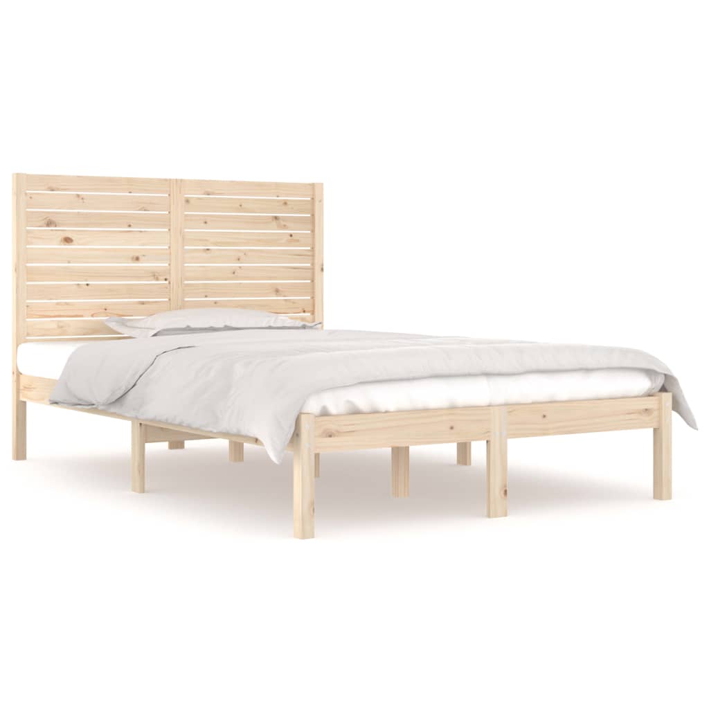 Sengeramme 140x190 Cm Massivt Træ - Billede 2