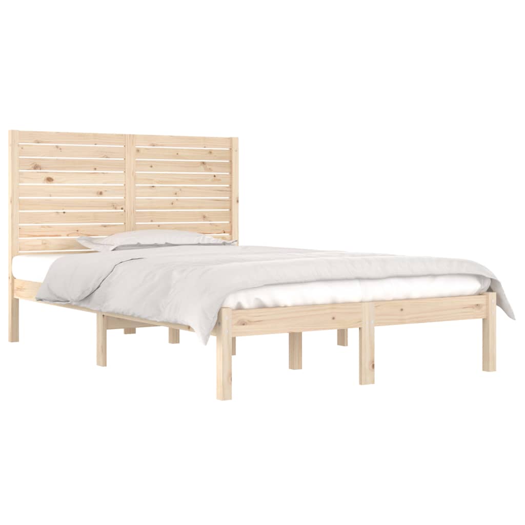 Sengeramme 140x190 Cm Massivt Træ - Billede 3