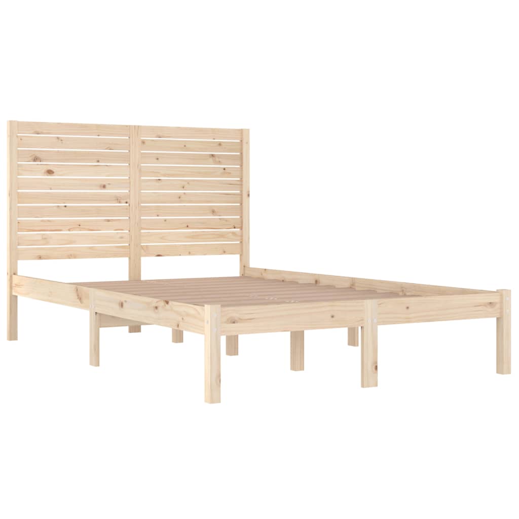 Sengeramme 140x190 Cm Massivt Træ - Billede 4