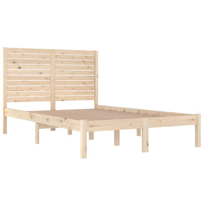 Sengeramme 140x190 Cm Massivt Træ - Billede 4