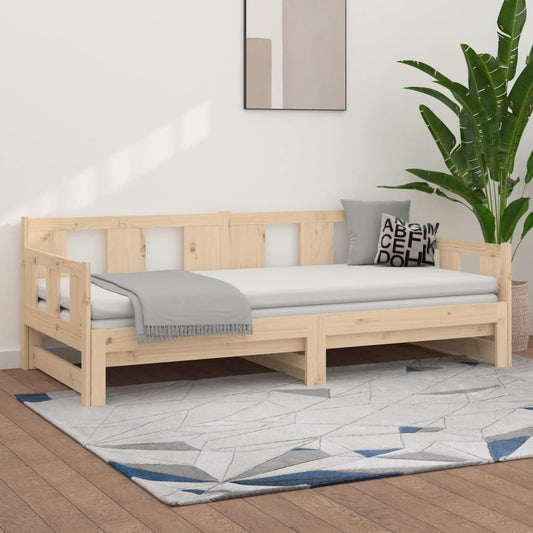 Daybed Med Udtræk 2X(90X200) Cm Massivt Fyrretræ