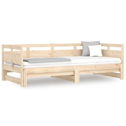 Daybed Med Udtræk 2X(90X200) Cm Massivt Fyrretræ