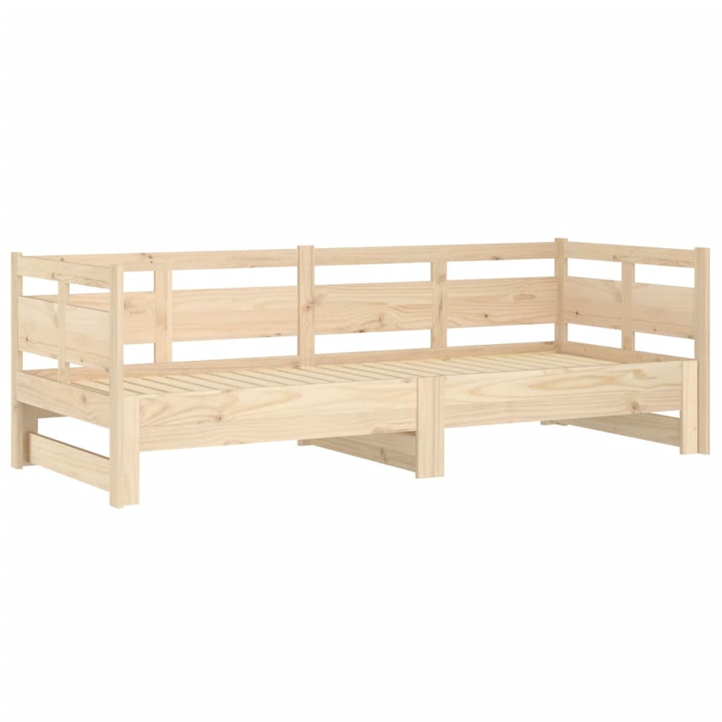 Daybed Med Udtræk 2X(90X200) Cm Massivt Fyrretræ