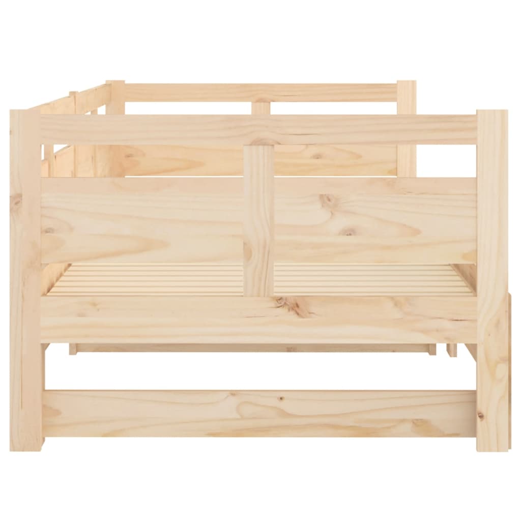 Daybed Med Udtræk 2X(90X200) Cm Massivt Fyrretræ