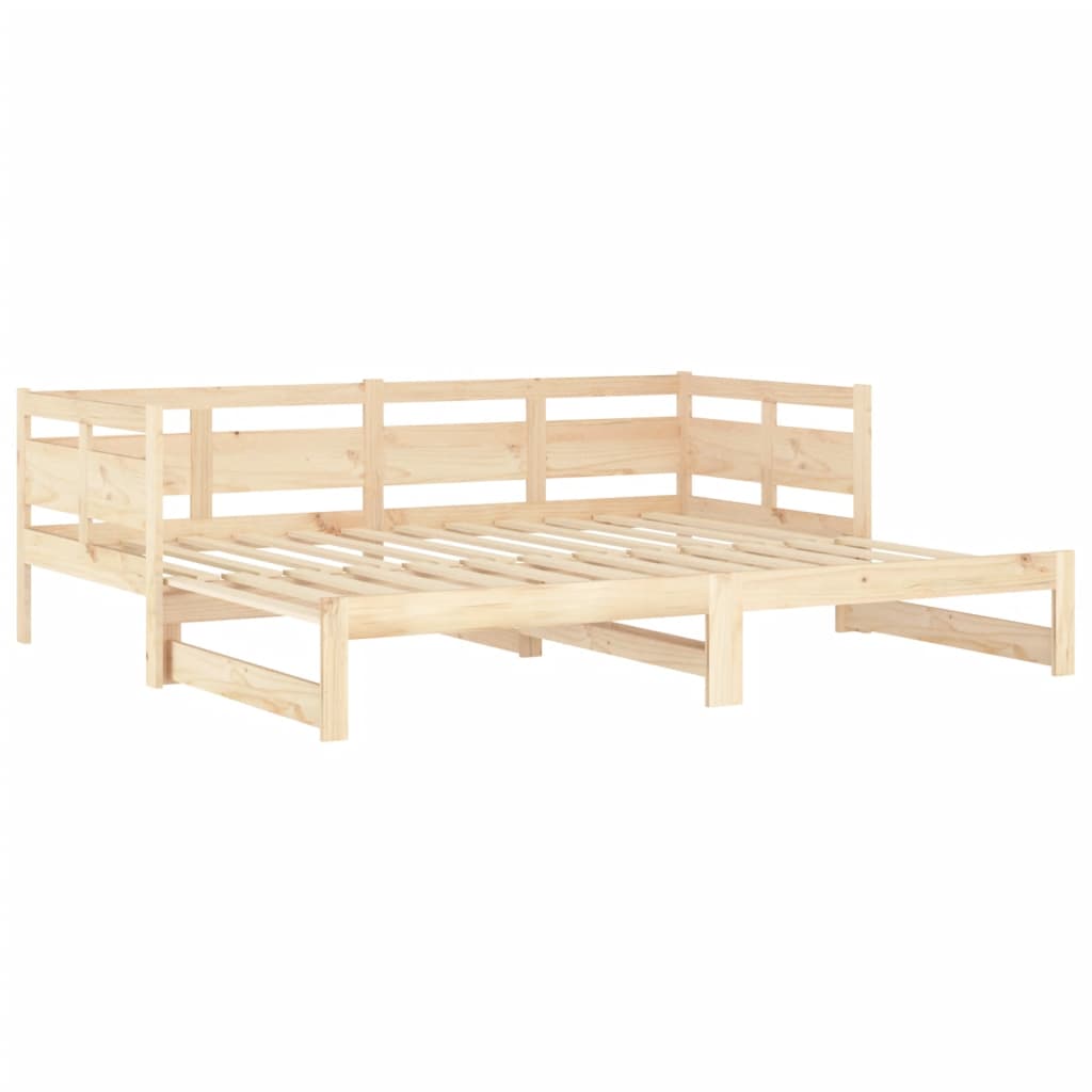 Daybed Med Udtræk 2X(90X200) Cm Massivt Fyrretræ