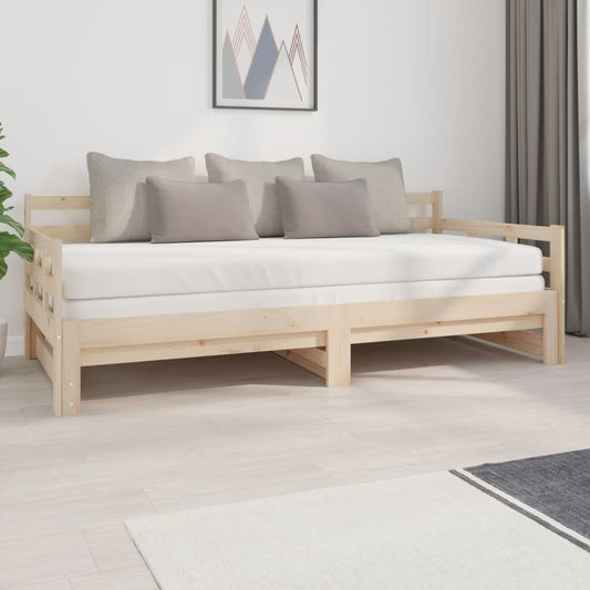 Daybed Med Udtræk 2X(90X200) Cm Massivt Fyrretræ