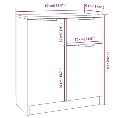 Skænk 60x30x70 Cm Konstrueret Træ - Billede 10