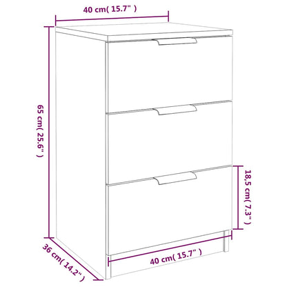 Sengebord 40x36x65 Cm - Billede 10