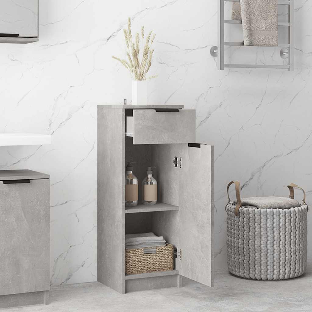 Badeværelsesskab 32x34x90 Cm Konstrueret Træ - Billede 3