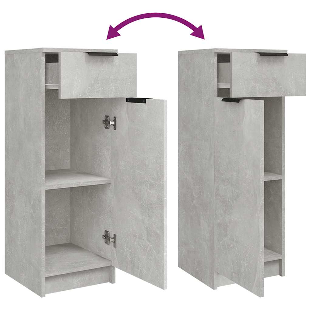 Badeværelsesskab 32x34x90 Cm Konstrueret Træ - Billede 9