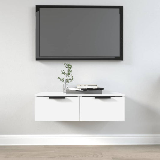 Vægskab 68X30X20 Cm Konstrueret Træ Hvid