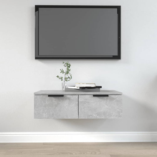 Vægskab 68X30X20 Cm Konstrueret Træ Betongrå