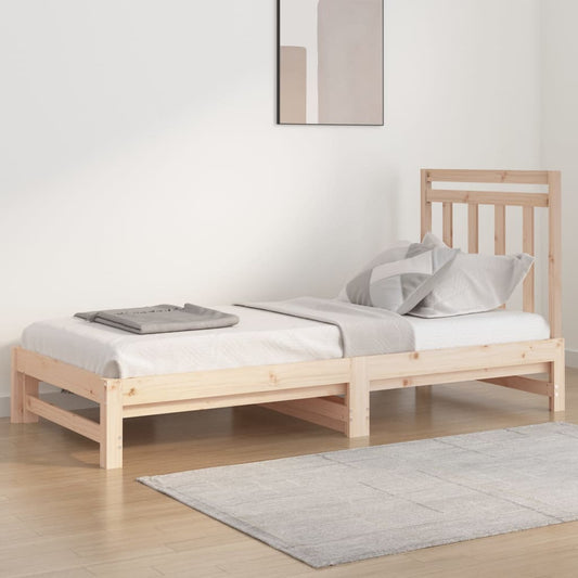 Daybed Med Udtræk 2X(90X200) Cm Massivt Fyrretræ