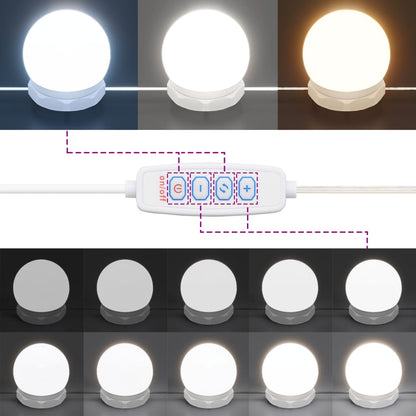 Makeupbordssæt Med LED-lys Konstrueret Træ - Billede 16