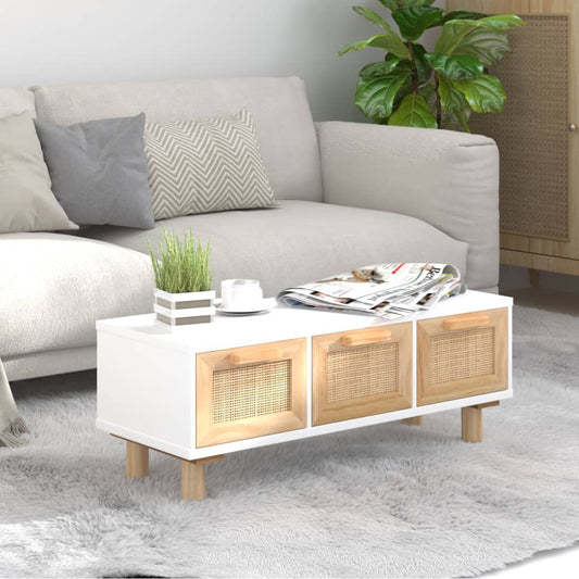 Sofabord 80X40X30 Cm Konstrueret Træ Og Massivt Fyrretræ