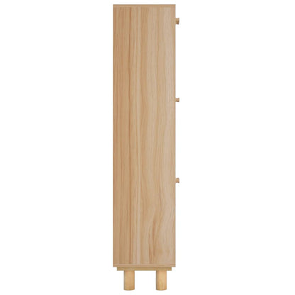 Skoskab 52x25x115 Cm Konstrueret Træ Og Rattan - Billede 6