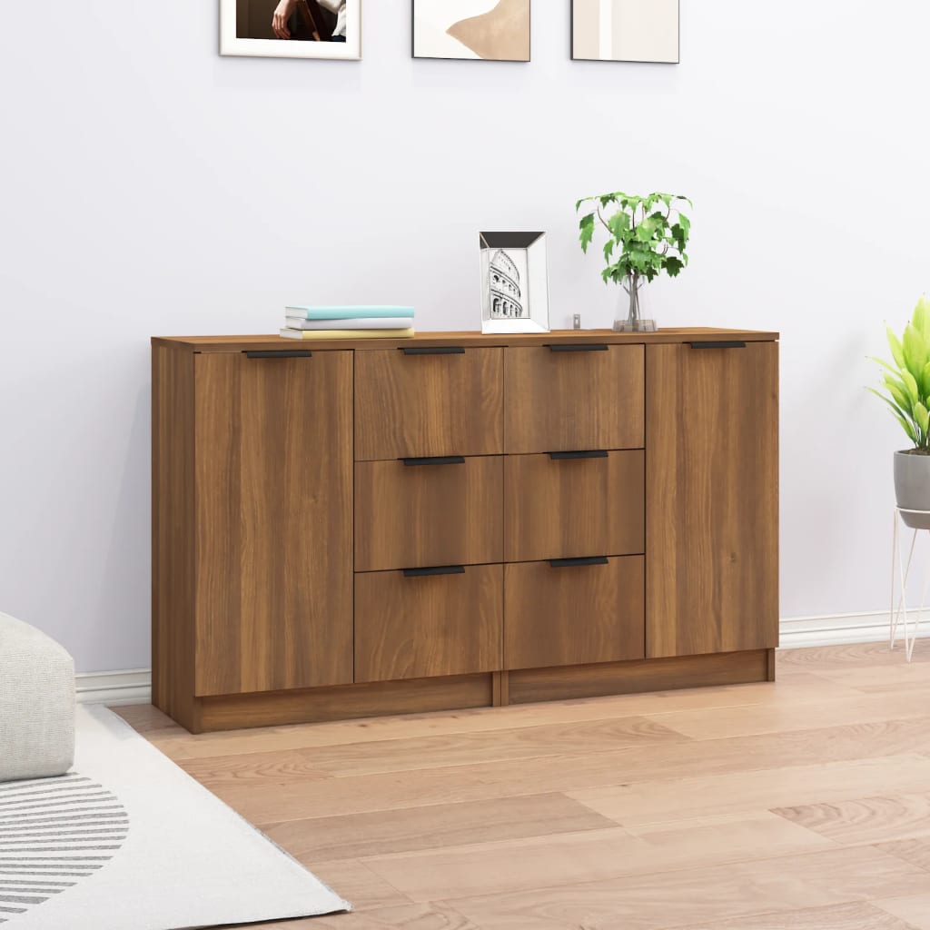 Skænke 2 Stk. 60X30X70 Cm Konstrueret Træ