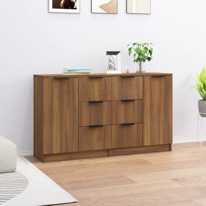 Skænke 2 Stk. 60X30X70 Cm Konstrueret Træ