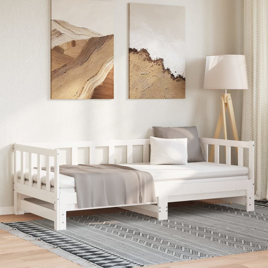 Daybed Med Udtræk 2X(90X190) Cm Massivt Fyrretræ