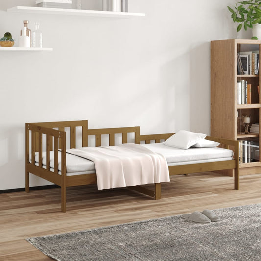 Daybed Massivt Fyrretræ Gyldenbrun