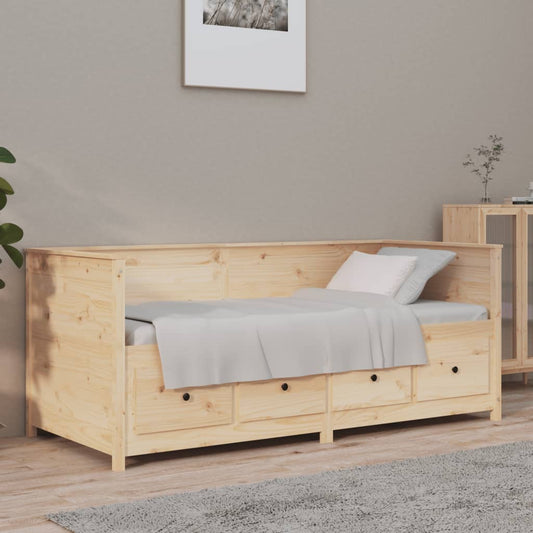 Daybed Med Reol Uden Madras Massivt Fyrretræ