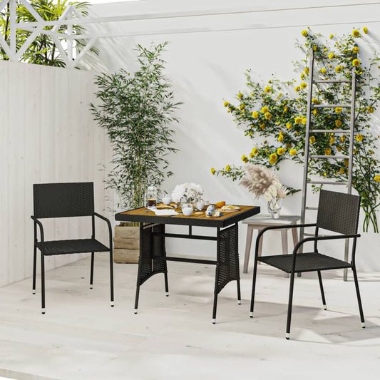 Spisebordssæt Til Haven 3 Dele Polyrattan