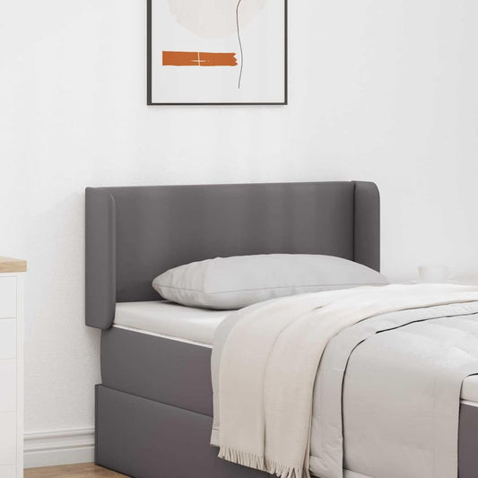Hovedgærdeører 2 Pcs Grå 40 X 16 X 5 Cm Kunstlæder - Hovedbillede