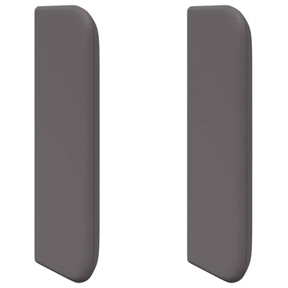 Hovedgærdeører 2 Pcs Grå 40 16 5 Cm Kunstlæder - Billede 2