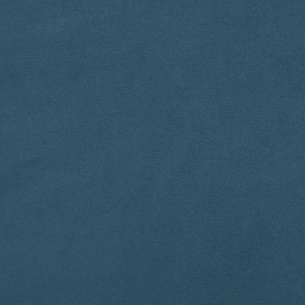 Springmadras Med Pocketfjedre 80X200X20 Cm Fløjl Mørkeblå