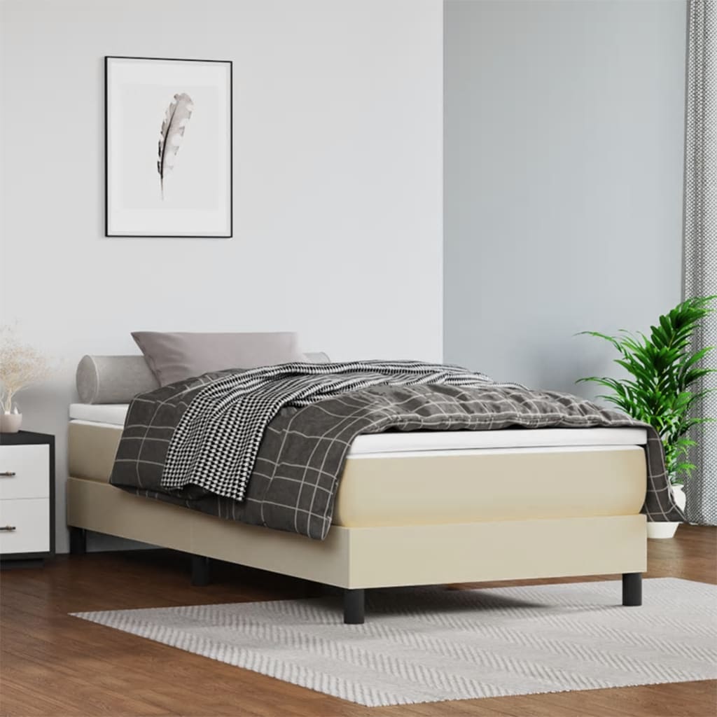 Springmadras Med Pocketfjedre 80X200X20 Cm Kunstlæder