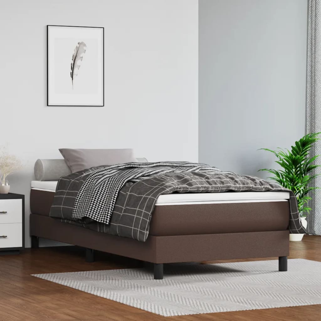 Springmadras Med Pocketfjedre 80X200X20 Cm Kunstlæder