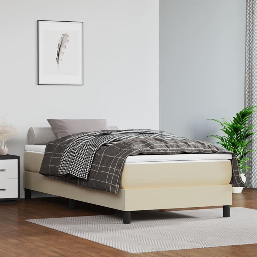 Springmadras Med Pocketfjedre 80X200X20 Cm Kunstlæder