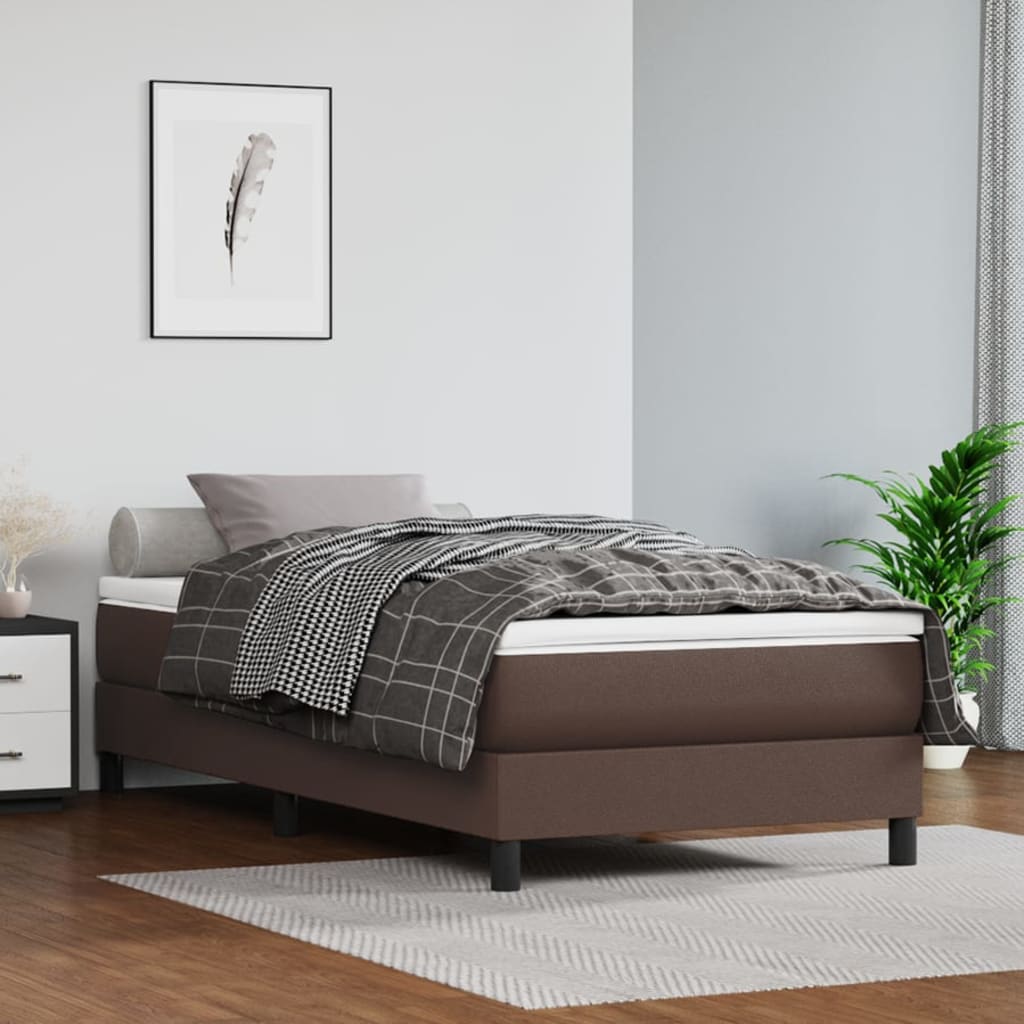 Springmadras Med Pocketfjedre 80X200X20 Cm Kunstlæder