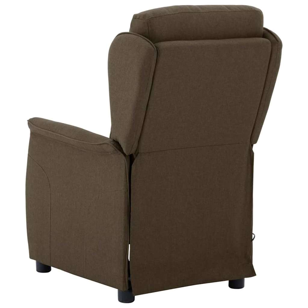 Massagestol Med Pude Brun 67.5 X 93.5 X 101.5 Cm Stof Og Skum - Billede 3