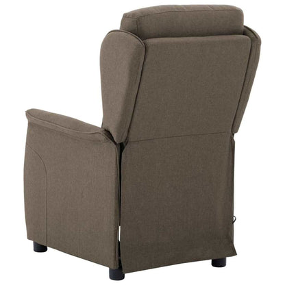 Massagestol Med Pude Gråbrun 67.5 X 93.5 X 101.5 Cm Stof - Billede 3