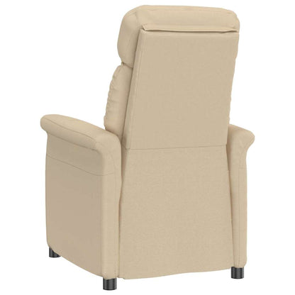 Lænestol Creme Creme 70.5 X 96.5 X 95 Cm Stof Og Metal - Billede 5
