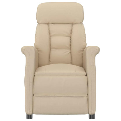Lænestol Creme Creme 70.5 X 96.5 X 95 Cm Stof Og Metal - Billede 3