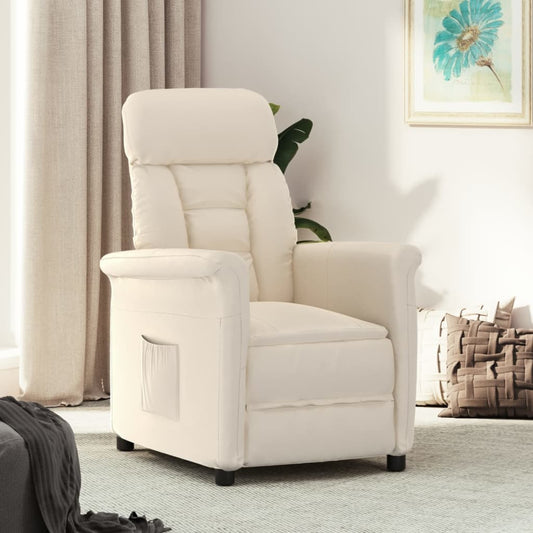 Lænestol Mikrofiberstof Beige - Hovedbillede
