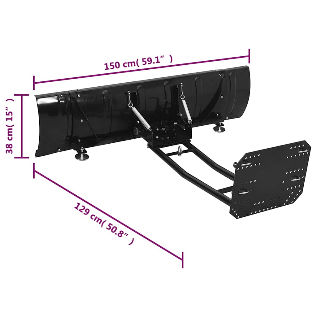 Sneplov Til ATV 150x38 Cm Sort - Billede 10
