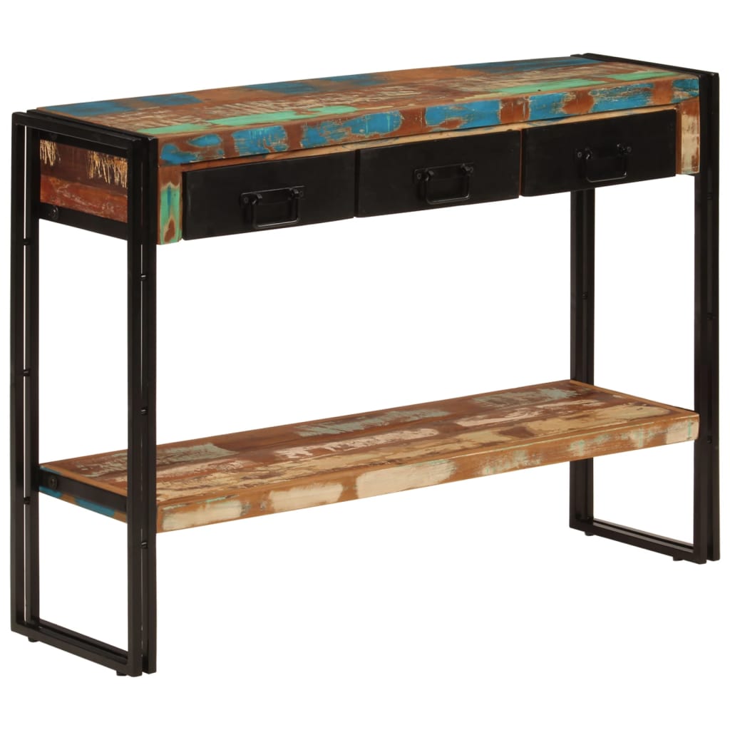 Konsolbord 110x30x76 Cm Massivt Træ - Billede 11