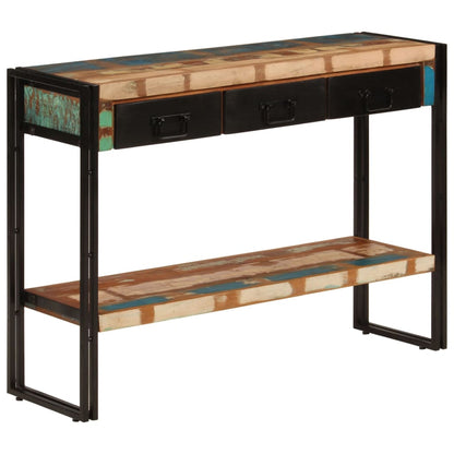 Konsolbord 110x30x76 Cm Massivt Træ - Billede 8